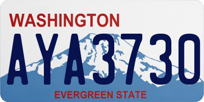 WA license plate AYA3730