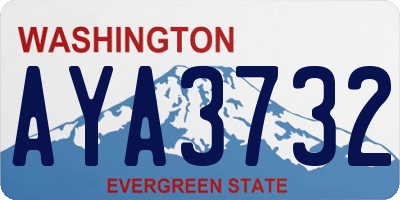 WA license plate AYA3732