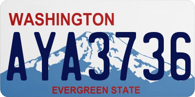WA license plate AYA3736
