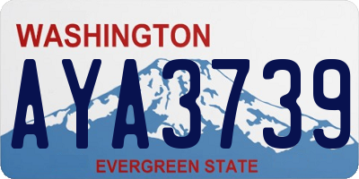 WA license plate AYA3739