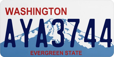 WA license plate AYA3744