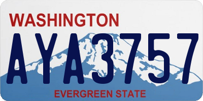 WA license plate AYA3757