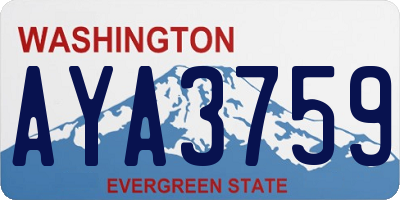 WA license plate AYA3759