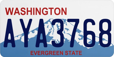 WA license plate AYA3768