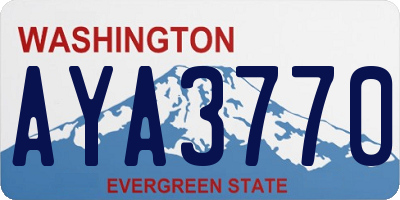 WA license plate AYA3770