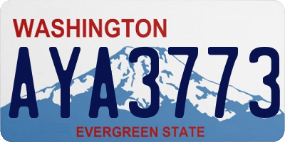 WA license plate AYA3773