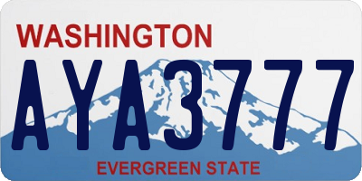 WA license plate AYA3777