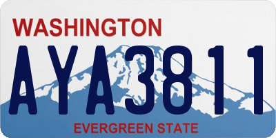 WA license plate AYA3811