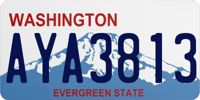 WA license plate AYA3813