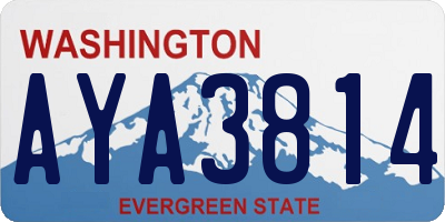 WA license plate AYA3814