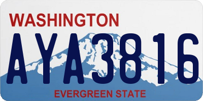 WA license plate AYA3816