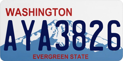 WA license plate AYA3826