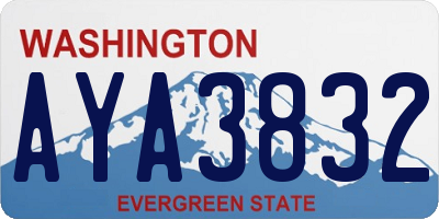 WA license plate AYA3832