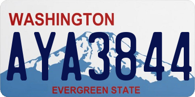 WA license plate AYA3844