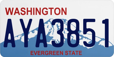 WA license plate AYA3851