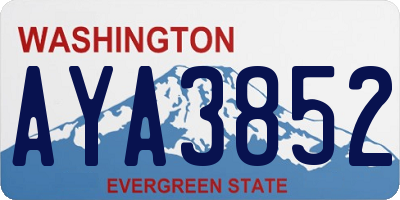 WA license plate AYA3852