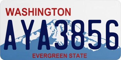 WA license plate AYA3856