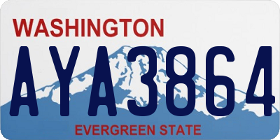 WA license plate AYA3864