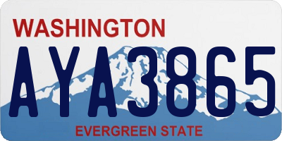 WA license plate AYA3865
