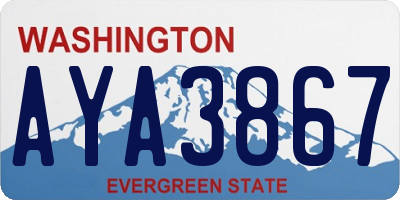 WA license plate AYA3867