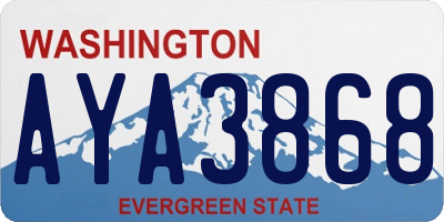 WA license plate AYA3868