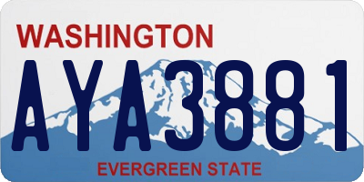 WA license plate AYA3881
