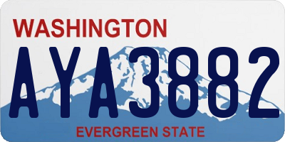 WA license plate AYA3882
