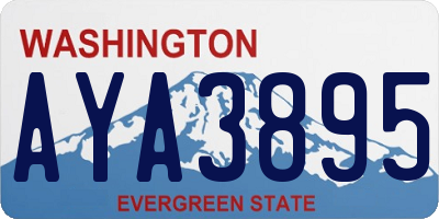 WA license plate AYA3895