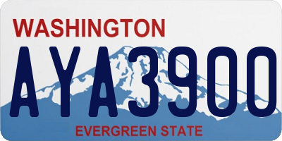 WA license plate AYA3900