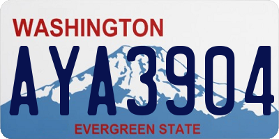 WA license plate AYA3904