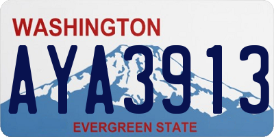 WA license plate AYA3913