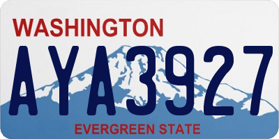 WA license plate AYA3927