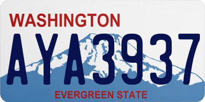 WA license plate AYA3937