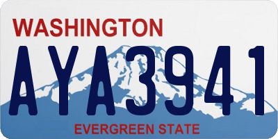 WA license plate AYA3941