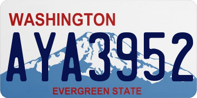 WA license plate AYA3952