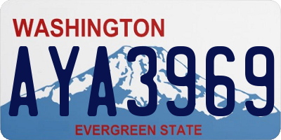 WA license plate AYA3969