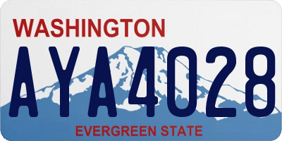 WA license plate AYA4028