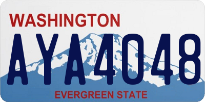 WA license plate AYA4048