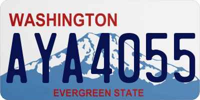 WA license plate AYA4055