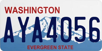 WA license plate AYA4056