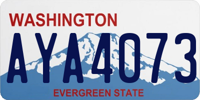 WA license plate AYA4073