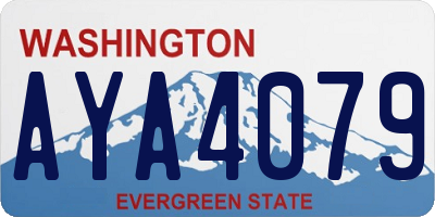 WA license plate AYA4079