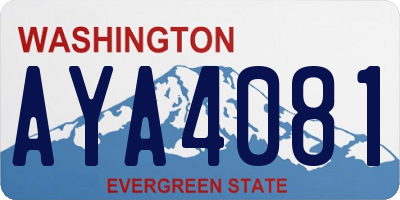 WA license plate AYA4081