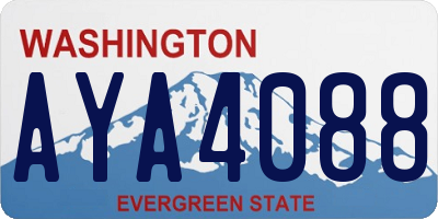 WA license plate AYA4088