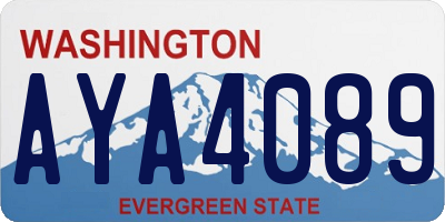 WA license plate AYA4089
