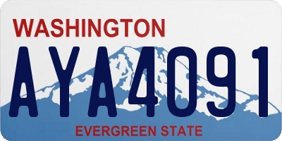 WA license plate AYA4091