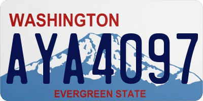WA license plate AYA4097