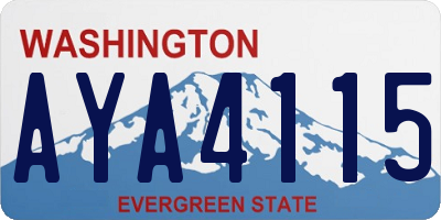 WA license plate AYA4115