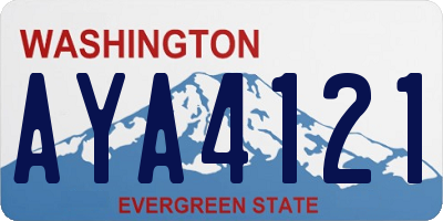 WA license plate AYA4121