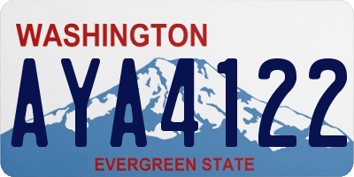 WA license plate AYA4122